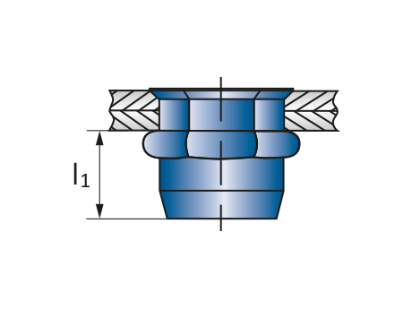 Заклепка М4 нержавеющая A2 полушестигранная уменьшенный бортик