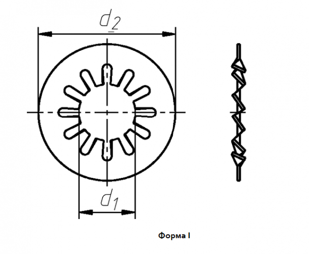 Шайба M24 DIN 6797 А стальная цинк