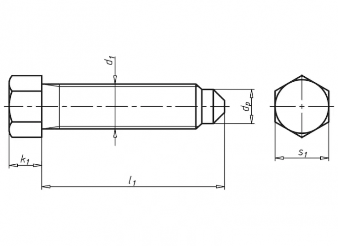 Болт М8 DIN 564 стальной 8.8 без покрытия