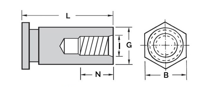 Втулка запрессовочная М3х16 закрытая BSO стальная