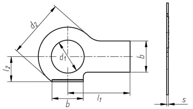 Шайба М14 DIN 463 стальная цинк