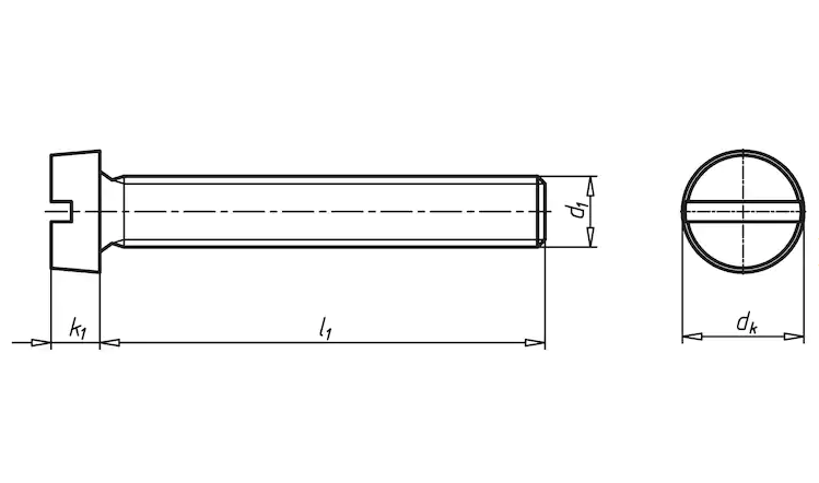 Винт М4 DIN 84 нержавеющая сталь А2