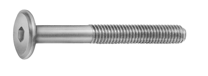 Винт М8 мебельный с плоской головкой стальной цинк