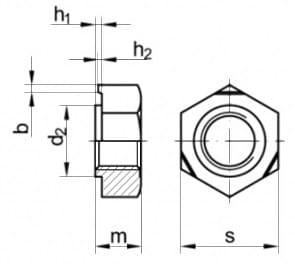 Гайка приварная DIN 929 М10 стальная
