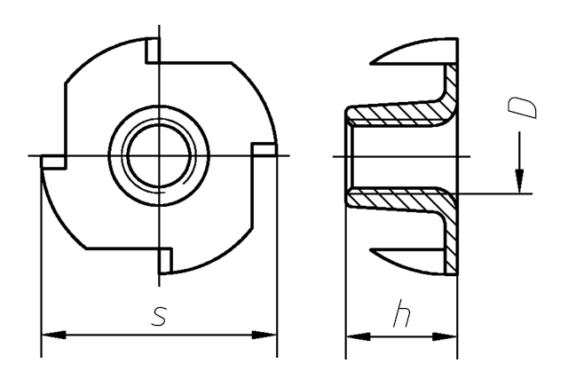 Гайка М6 DIN 1624 стальная цинк