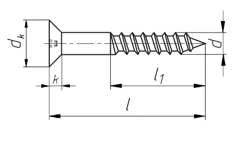 Шуруп 8 DIN 97 стальной цинк