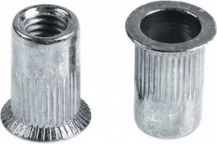 Заклепки резьбовые с насечками КРЕП-КОМП М8 потайной борт (покрытие - белый цинк, 350 шт)