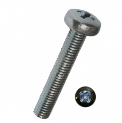Винт М3 DIN 7985 стальной 4.8 цинк