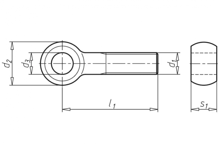 Болт М6 DIN 444 стальной 4.6 цинк