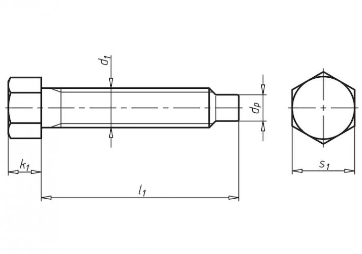 Болт М10 DIN 561 стальной 8.8 без покрытия