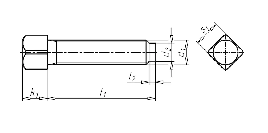 Винт М12 DIN 479 стальной 8.8 без покрытия