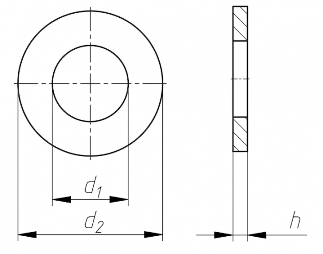 Шайба M16 DIN 7349 стальная цинк