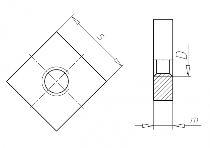 Гайка М4 DIN 562 нержавеющая сталь А2