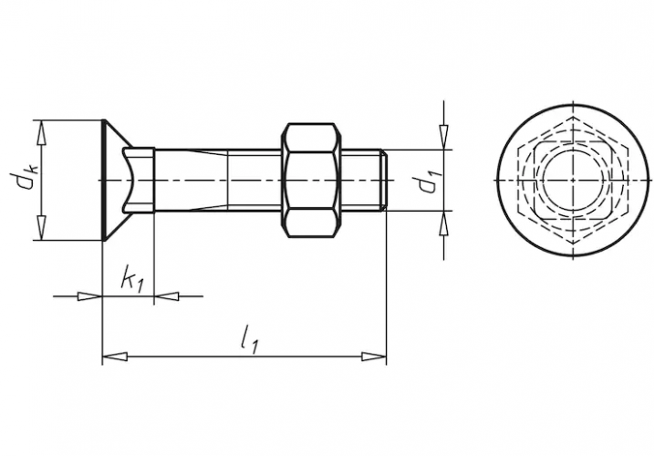 Болт М16 DIN 608 стальной 8.8 без покрытия