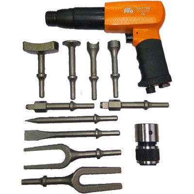 Молоток зубильный пневматический виброзащищенный AIRPRO SA7190RK с комплектом сервисного инструмента