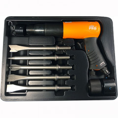 Молоток зубильный пневматический с комплектом зубил AIRPRO SA7103K в кейсе