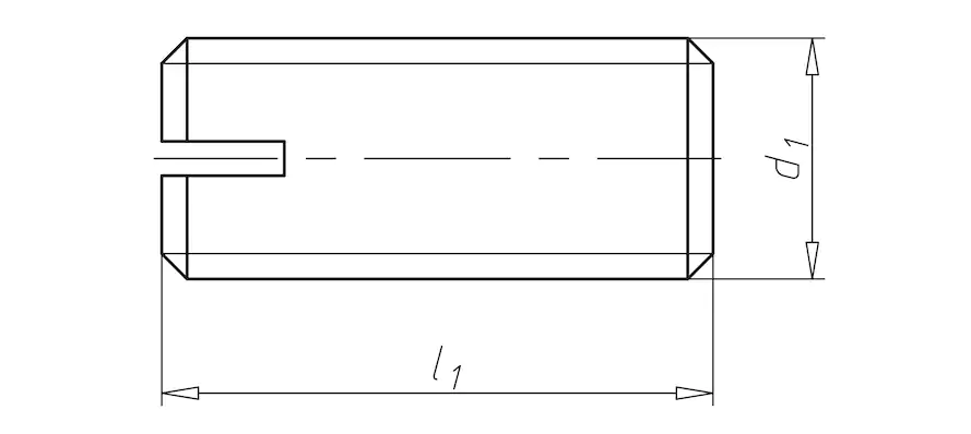 Винт М2.5 DIN 551 стальной 14 Н без покрытия
