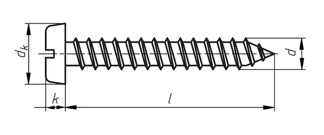 Саморез 3.9 DIN 7971 С стальной цинк