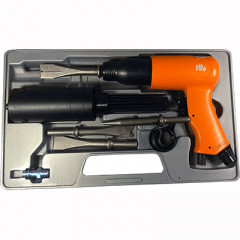 Молоток зубильный пневматический с комплектом зубил и игольчатой насадкой AIRPRO SA7100AK в кейсе