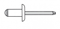 Заклепка вытяжная 4,8x28 Алюминий/сталь экстра широкий бортик