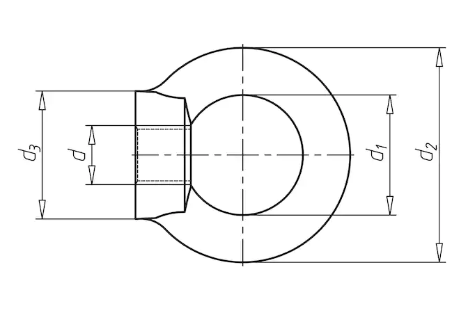 Гайка М10 DIN 582 стальная С15 цинк