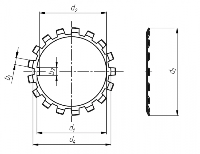 Шайба D17 DIN 5406 стальная без покрытия