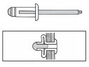 Заклепка распорная 4,8x15,3 Алюм/Алюм стандартный бортик