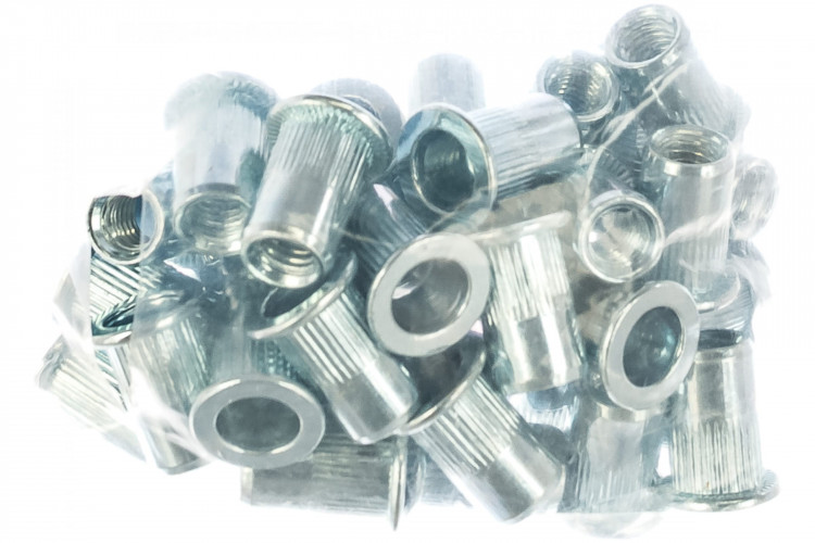 Заклепки резьбовые стальные КОБАЛЬТ стандартный борт M6 (50 шт)