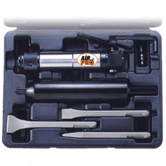 Молоток игольчатый пневматический прямого типа AIRPRO SA7301K с комплектом зубил