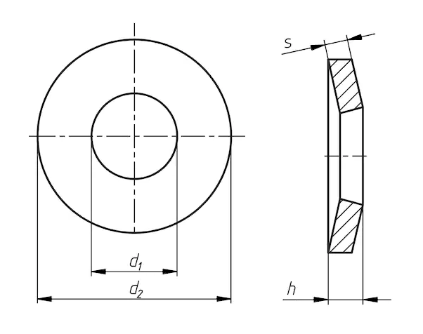 Шайба M6 DIN 6796 стальная цинк