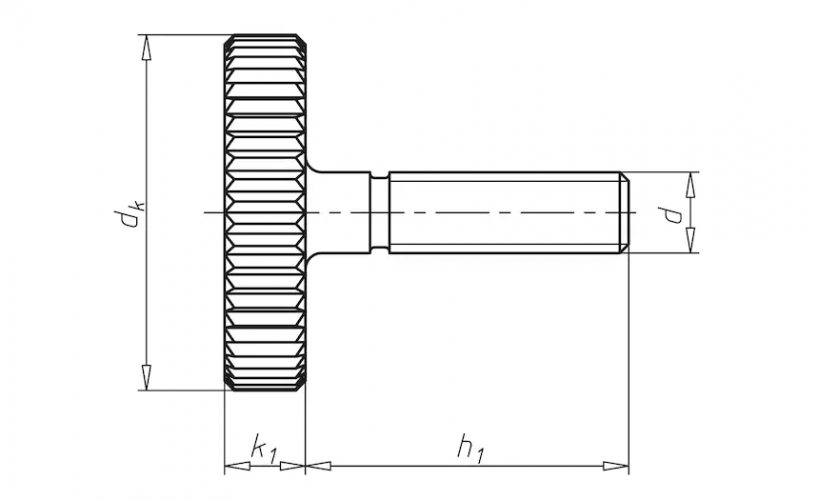 Винт М3 DIN 653 стальной 4.8 без покрытия