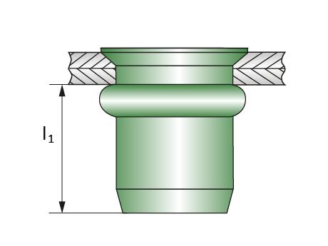 Заклепка закрытая потайной бортик М3