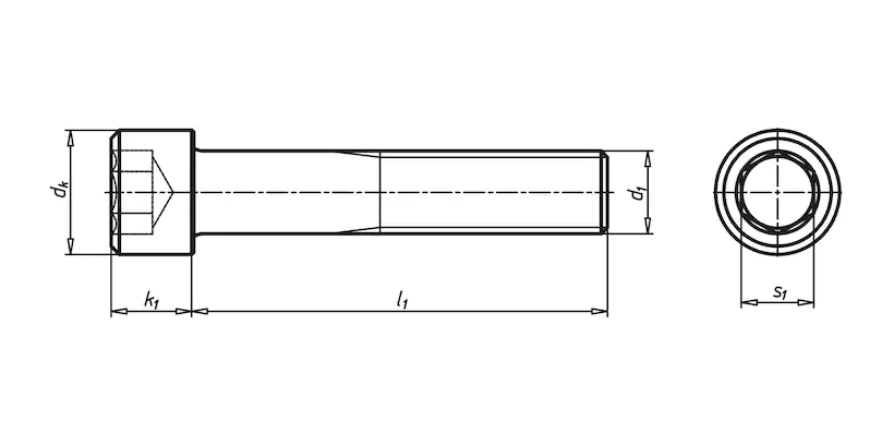 Винт М3 DIN 912 стальной 12.9 без покрытия