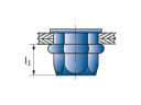 Заклепка шестигранная стандартный бортик М5
