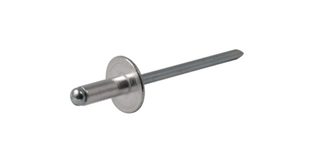 Заклепка вытяжная 4,0x6 Алюминий/сталь широкий бортик