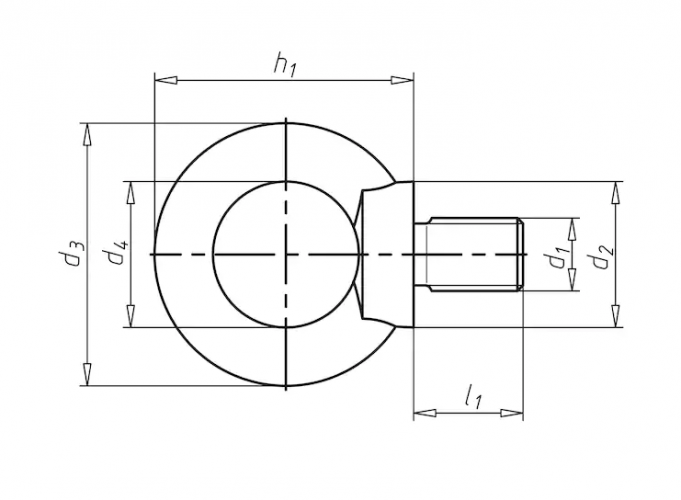 Болт М6 DIN 580 стальной цинк